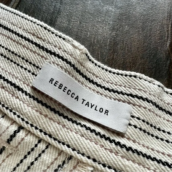 Rebecca Taylor STRIPED TWILL SHORT